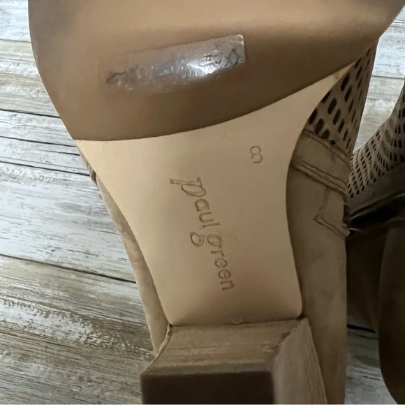 Paul Green Bonzai Nubuck Perforated Laser Cut Ankle Boot - Picture 13 of 14